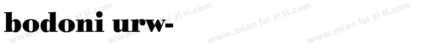 bodoni urw字体转换